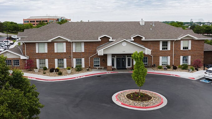 Outdoor Front Entrance of Memory Care Facility